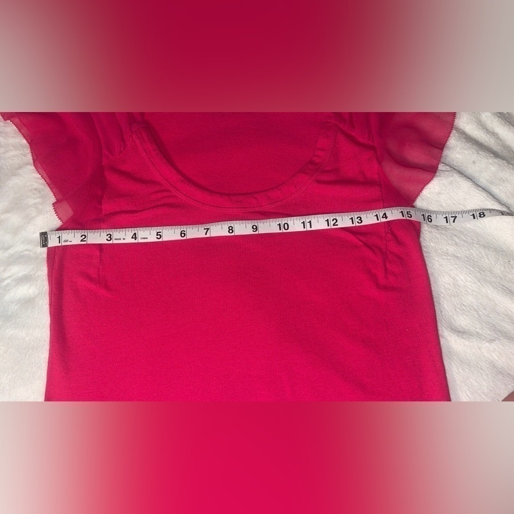 Banana Republic Petal Sleeve Pink Scoop neck Top XS - Picture 9 of 9